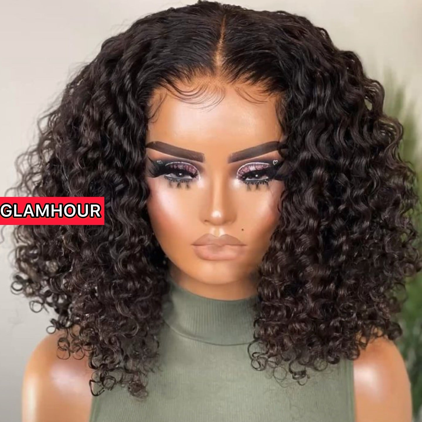 Peruvian Curly Lace Frontal Wig 4/27/4 - 12 inches