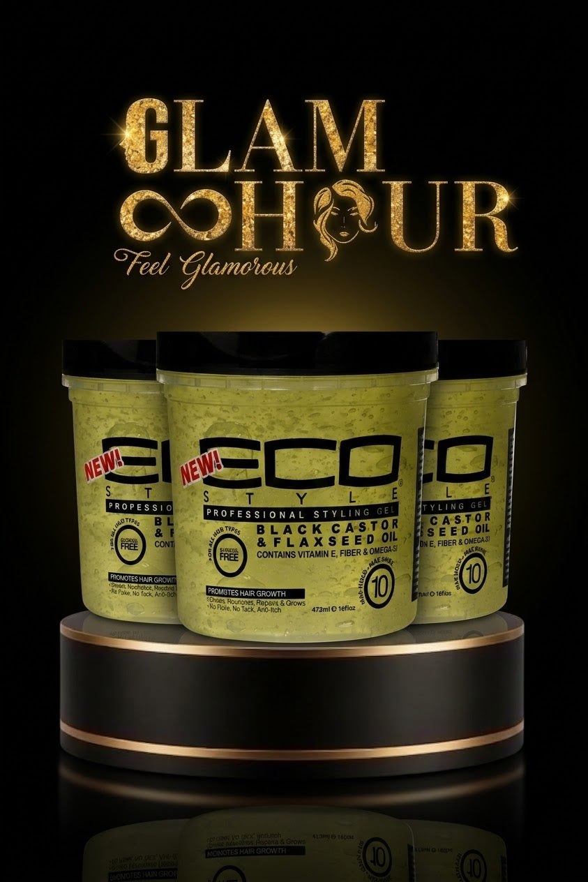 Eco Styler Black castor Oil and flax seed Oil styling Gel 473 ml