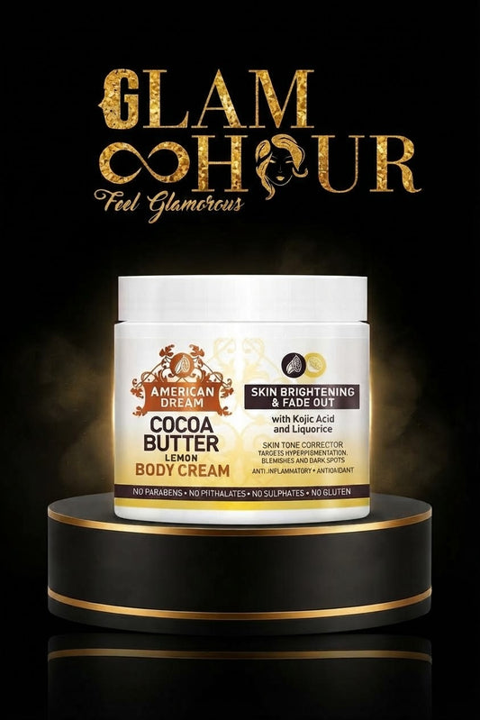 American Dream Cocoa Butter Lemon Body Cream 453ml (New formulae with Kojic acid and Liquorice)