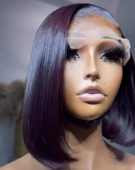 Peruvian Bob Frontal Lace Wig 1B - 14 inches