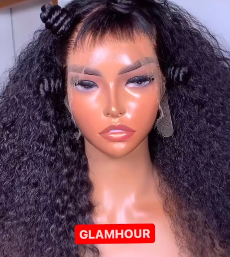 Peruvian Jelly Curly Lace Frontal Wig 4/27/4 - 16 inches