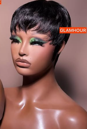 Peruvian Pixie Frontal Wig 1B