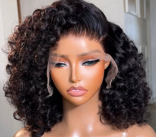 Mongolian Raw Hair Lace Frontal 1B 12 inches