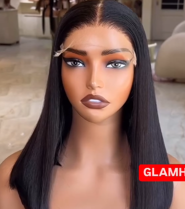 Super Double Drawn Luxury HD 5x5 Wig 1B 32 inches